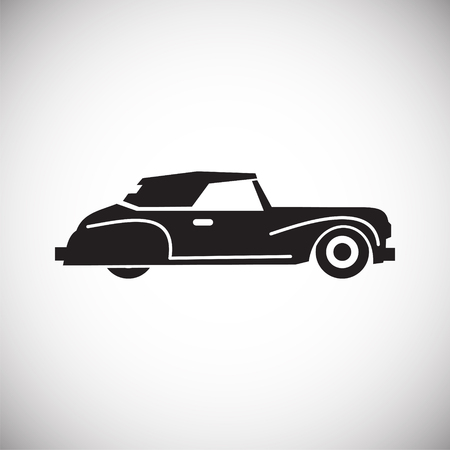Car icon on background for graphic and web design. Simple vector sign. Internet concept symbol for website button or mobile app.のイラスト素材