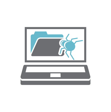 Virus attack icon on background for graphic and web design. Simple vector sign. Internet concept symbol for website button or mobile app.のイラスト素材