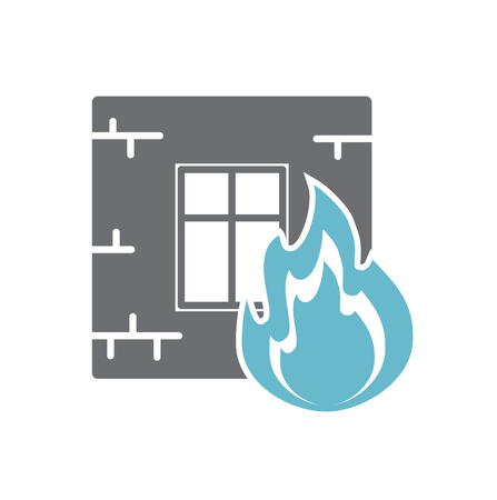 Firewall icon on background for graphic and web design. Simple vector sign. Internet concept symbol for website button or mobile app.の写真素材