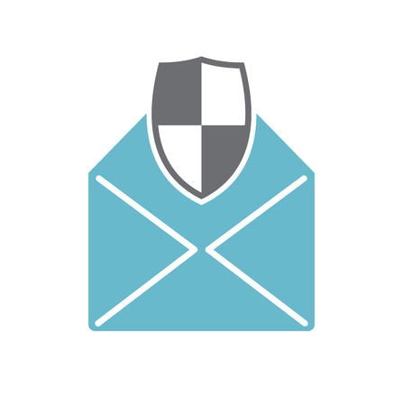 Spam protection icon on background for graphic and web design. Simple vector sign. Internet concept symbol for website button or mobile app.のイラスト素材