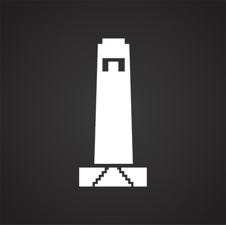 Lighthouse  icon on background for graphic and web design. Simple vector sign. Internet concept symbol for website button or mobile app.のイラスト素材