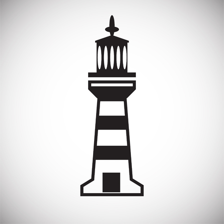 Lighthouse  icon on background for graphic and web design. Simple vector sign. Internet concept symbol for website button or mobile app.のイラスト素材