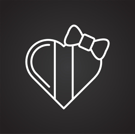 Gifts line icon on background for graphic and web design. Simple vector sign. Internet concept symbol for website button or mobile app.のイラスト素材