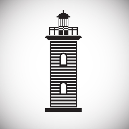Lighthouse  icon on background for graphic and web design. Simple vector sign. Internet concept symbol for website button or mobile app.のイラスト素材