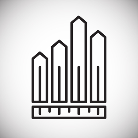 Graph line icon on background for graphic and web design. Simple vector sign. Internet concept symbol for website button or mobile appのイラスト素材