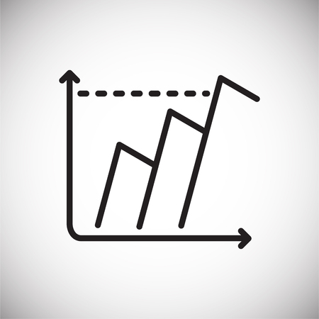 Graph line icon on background for graphic and web design. Simple vector sign. Internet concept symbol for website button or mobile appのイラスト素材