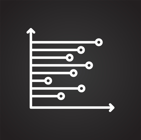 Graph line icon on background for graphic and web design. Simple vector sign. Internet concept symbol for website button or mobile appのイラスト素材