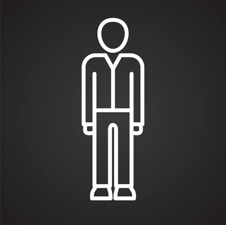 Person icon on background for graphic and web design. Simple vector sign. Internet concept symbol for website button or mobile appのイラスト素材