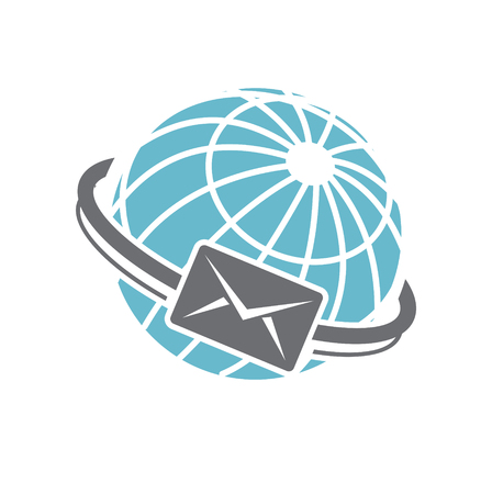 Globe related icon on background for graphic and web design. Simple vector sign. Internet concept symbol for website button or mobile app.のイラスト素材