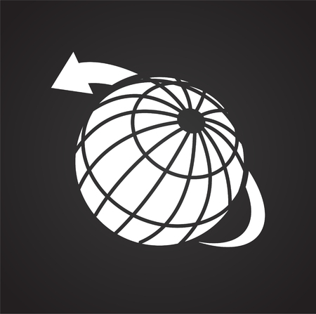 Globe related icon on background for graphic and web design. Simple vector sign. Internet concept symbol for website button or mobile app.のイラスト素材