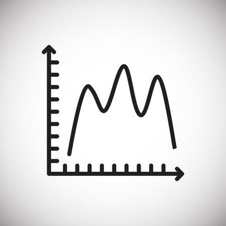 Graph line icon on background for graphic and web design. Simple vector sign. Internet concept symbol for website button or mobile app.のイラスト素材