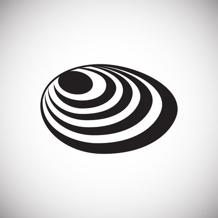 Sea Shell icon on white background for graphic and web design. Simple vector sign. Internet concept symbol for website button or mobile app.のイラスト素材