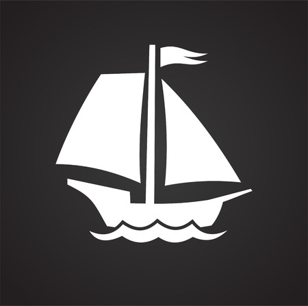 Ship icon on background for graphic and web design. Simple vector sign. Internet concept symbol for website button or mobile appのイラスト素材