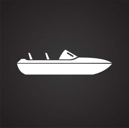 Ship icon on background for graphic and web design. Simple vector sign. Internet concept symbol for website button or mobile appのイラスト素材