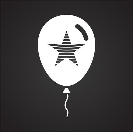 Ballon icon on background for graphic and web design. Simple vector sign. Internet concept symbol for website button or mobile app.のイラスト素材