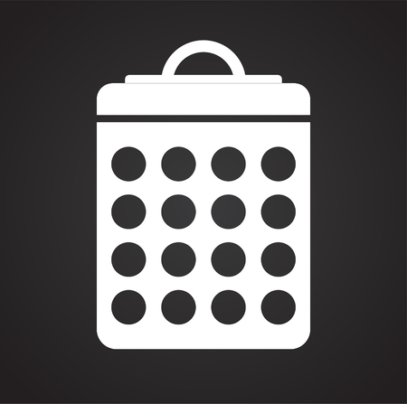 Trash bin icon on background for graphic and web design. Simple vector sign. Internet concept symbol for website button or mobile app.のイラスト素材