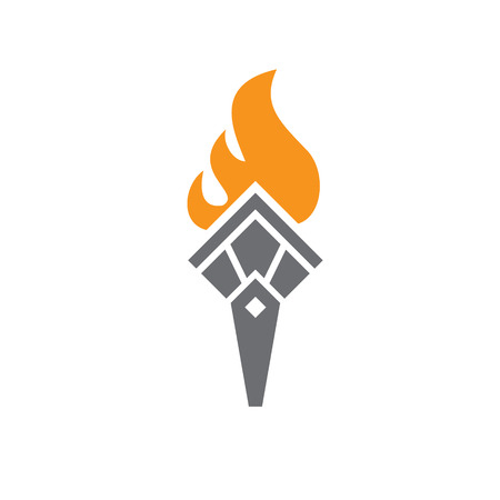 Torch icon on background for graphic and web design. Simple vector sign. Internet concept symbol for website button or mobile app.のイラスト素材