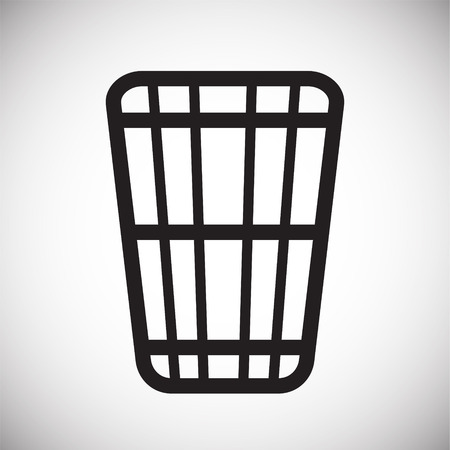 Trash bin icon on background for graphic and web design. Simple vector sign. Internet concept symbol for website button or mobile app.のイラスト素材