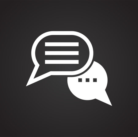 Text bubble icon on background for graphic and web design. Simple vector sign. Internet concept...