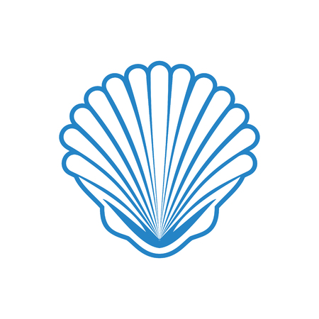 Sea Shell Icon Blue On White Background For Graphic And Web Design Simple Vector Sign Internet Concept Symbol For Website Button Or Mobile App のイラスト素材 イメージマート