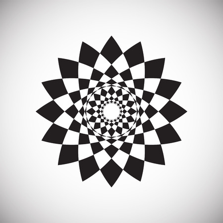 Mandala icon on background for graphic and web design. Simple vector sign. Internet concept symbol for website button or mobile app.のイラスト素材