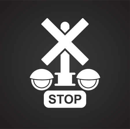 Railroad related icon on background for graphic and web design. Simple vector sign. Internet concept symbol for website button or mobile appのイラスト素材