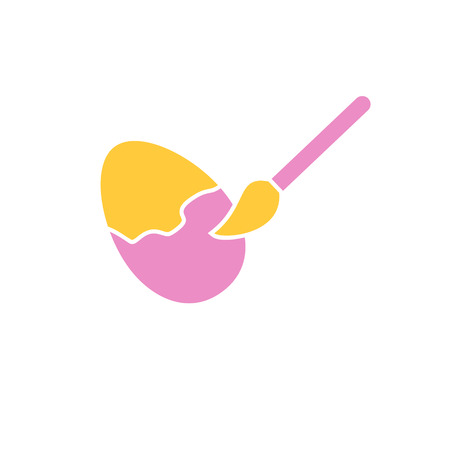 Easter egg icon on background for graphic and web design. Simple vector sign. Internet concept symbol for website button or mobile app.のイラスト素材