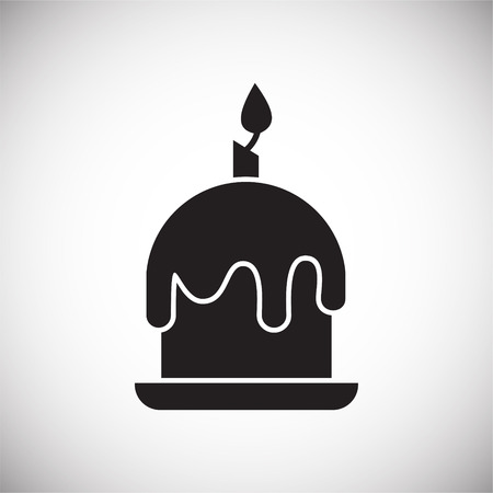 Easter cake icon on background for graphic and web design. Simple vector sign. Internet concept symbol for website button or mobile app.のイラスト素材