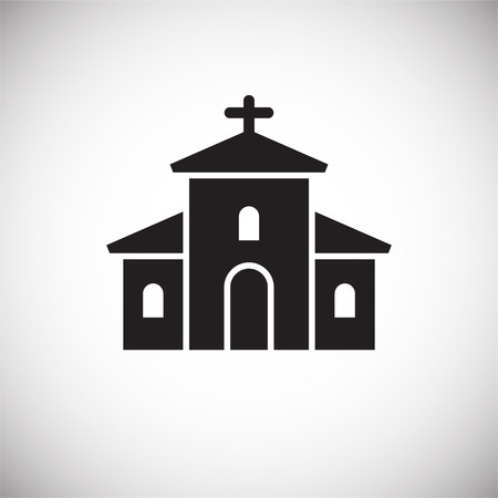 Church icon on background for graphic and web design. Simple vector sign. Internet concept symbol for website button or mobile app.のイラスト素材