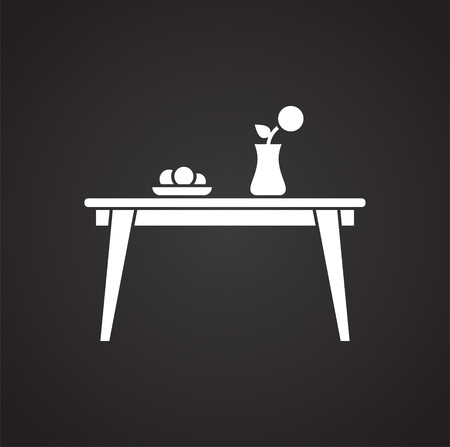 Furniture icon on background for graphic and web design. Simple vector sign. Internet concept symbol for website button or mobile app.のイラスト素材