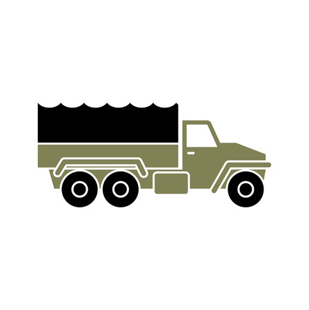 Military vehicle icon on background for graphic and web design. Simple vector sign. Internet concept symbol for website button or mobile app.のイラスト素材