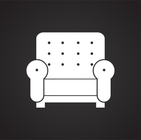 Furniture icon on background for graphic and web design. Simple vector sign. Internet concept symbol for website button or mobile app.のイラスト素材
