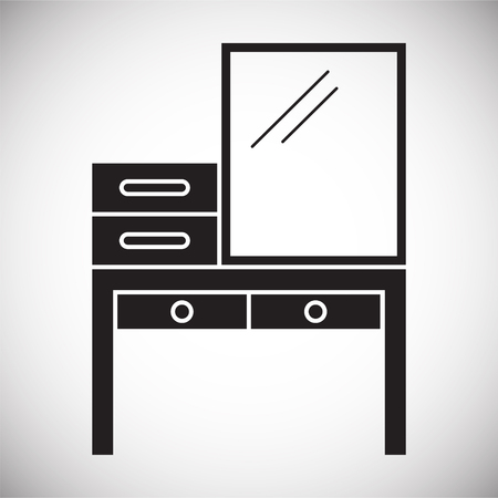 Furniture icon on background for graphic and web design. Simple vector sign. Internet concept symbol for website button or mobile app.のイラスト素材