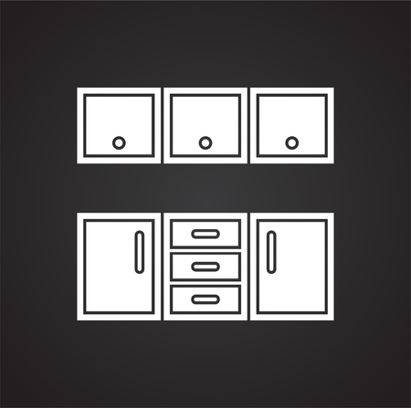 Furniture icon on background for graphic and web design. Simple vector sign. Internet concept symbol for website button or mobile appのイラスト素材