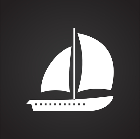Ship icon on background for graphic and web design. Simple vector sign. Internet concept symbol for website button or mobile appのイラスト素材