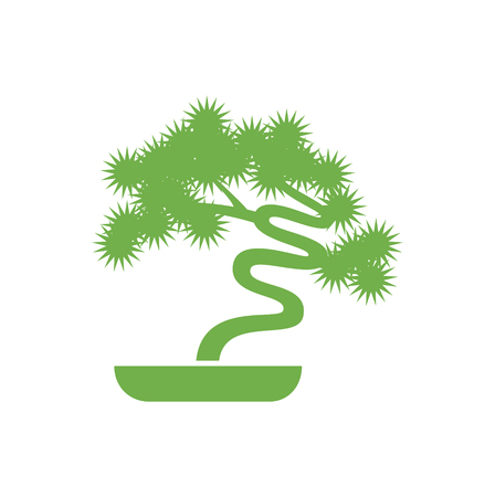 Bonsai icon on background for graphic and web design. Simple vector sign. Internet concept symbol for website button or mobile app.のイラスト素材