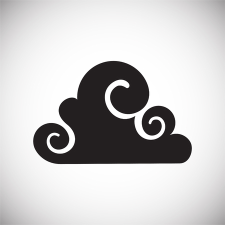 Asian cloud icon on background for graphic and web design. Simple vector sign. Internet concept symbol for website button or mobile app.のイラスト素材