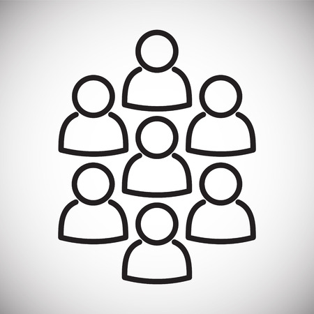 Group icon on background for graphic and web design. Simple vector sign. Internet concept symbol for website button or mobile app.のイラスト素材