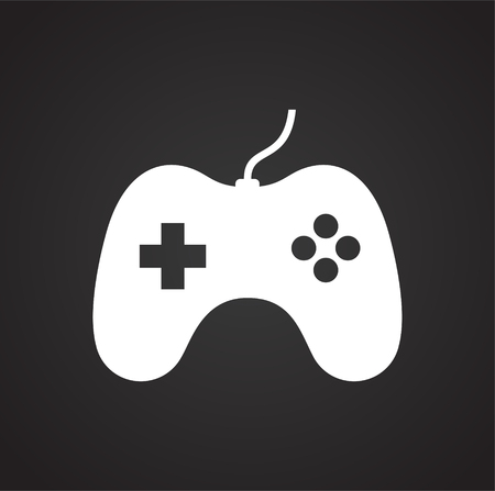 Gaming icon on background for graphic and web design. Simple vector sign. Internet concept symbol for website button or mobile app.のイラスト素材