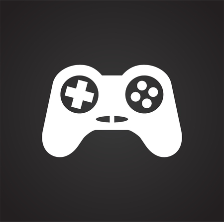 Gaming icon on background for graphic and web design. Simple vector sign. Internet concept symbol for website button or mobile app.のイラスト素材