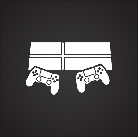 Gaming icon on background for graphic and web design. Simple vector sign. Internet concept symbol for website button or mobile app.のイラスト素材