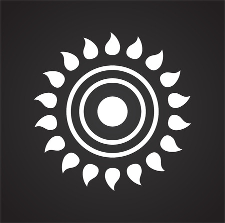 Sun icon on background for graphic and web design. Simple vector sign. Internet concept symbol for website button or mobile app.のイラスト素材