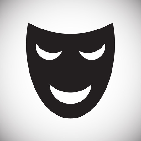 Masks icon on background for graphic and web design. Simple vector sign. Internet concept symbol for website button or mobile app.のイラスト素材