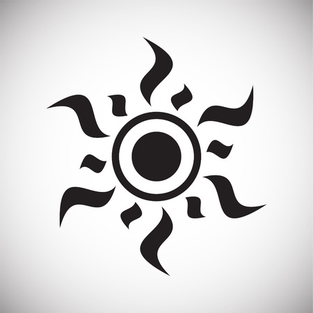 Sun icon on background for graphic and web design. Simple vector sign. Internet concept symbol for website button or mobile app.のイラスト素材