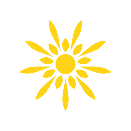 Sun icon on background for graphic and web design. Simple vector sign. Internet concept symbol for website button or mobile app.のイラスト素材