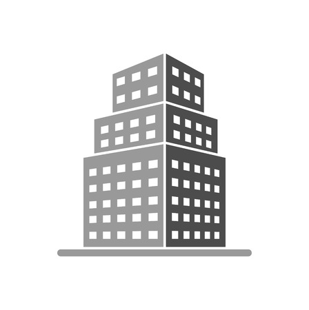 Building icon on background for graphic and web design. Simple vector sign. Internet concept symbol for website button or mobile app.のイラスト素材