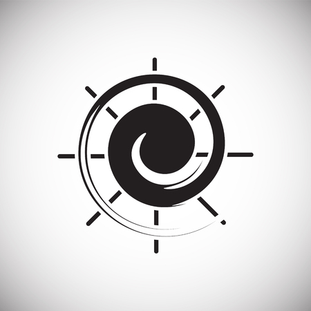 Sun icon on background for graphic and web design. Simple vector sign. Internet concept symbol for website button or mobile appのイラスト素材