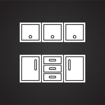 Furniture icon on background for graphic and web design. Simple vector sign. Internet concept symbol for website button or mobile app.のイラスト素材