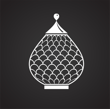 Lantern icon on background for graphic and web design. Simple vector sign. Internet concept symbol for website button or mobile app.のイラスト素材