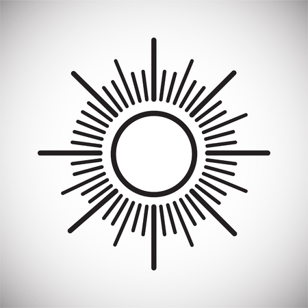 Sun icon on background for graphic and web design. Simple vector sign. Internet concept symbol for website button or mobile app.のイラスト素材